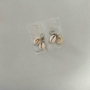 Two pairs of seashell earrings